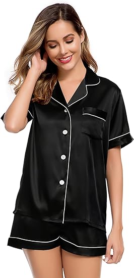 Love One Black Night Suits Shirt short style